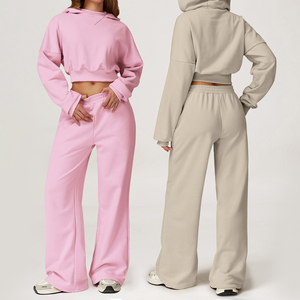 Thiết Kế XW-TZ4507-4Outdoor Cắt Top Womens Hoodies Cao Ban Nhạc Đàn Hồi Lỏng Thoải Mái Thể Thao Giản Dị Và Áo Đặt Tùy Chỉnh - Product Image 1