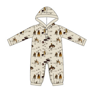 Ropa Infantil Occidental Personalizada de Boutique, Pijamas para Bebés, Sudadera con Capucha, Mono, Ropa de Dormir al por Mayor, Ropa para Hermanos Recién Nacidos, Nuevos Estilos - Product Image 3