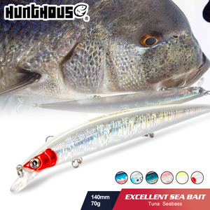 Hunthouse marée mince vairon flottant 148mm 22.8g Isca bar leurre de pêche Wobblers appât dur Leurre <span class=keywords><strong>Brochet</strong></span> océan vairon leurre - Product Image 1