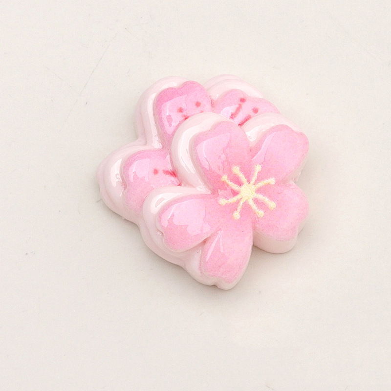 Gâteau aux fleurs roses - Double couche