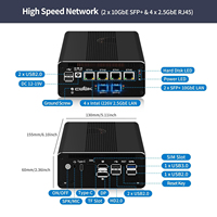 CWWK N150 Güvenlik Duvarı Cihazı OPNsense 1240P U300E 4x2.5GbE LAN 2x10GbE SFP+ Üçlü Ekran Pfsense Router Donanım Mini PC CW-S