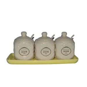 Tarro <span class=keywords><strong>de</strong></span> especias <span class=keywords><strong>de</strong></span> gres <span class=keywords><strong>de</strong></span> color marrón personalizado con soporte, contenedor <span class=keywords><strong>de</strong></span> condimentos <span class=keywords><strong>de</strong></span> cerámica para Cocina - Product Image 4