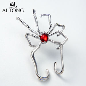 أقراط متدلية عصرية بتصميم العناكب من سبائك معدنية، الأكثر مبيعًا على إنستغرام، بأسلوب هيب هوب متين وريترو ملون ومضحك للمراهقين - Product Image 2