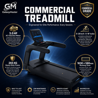 Caminadora Comercial GalaxyMaster con Motor AC de 3.0HP, Inclinación del 18%, Máquina de Correr de Alta Resistencia para Gimnasio, Grado Profesional GM-T005
