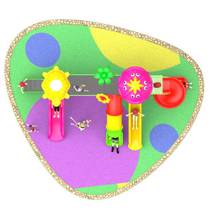 P1 0232 nhà máy trực tiếp bán buôn playschool vườn trẻ em trượt với Swing - Product Image 4