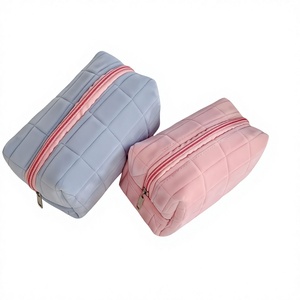 Bolsa de Maquillaje Moderna de Poliéster, Color Sólido, Capacidad Media, Cierre de Cremallera, Asa Suave, Estuche Cosmético Portátil para Uso Diario, Unisex - Product Image 4