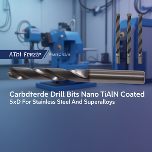 Foret en carbure revêtu de Nano TiAlN 5xD pour l'acier inoxydable et les superalliages - Product Image 3