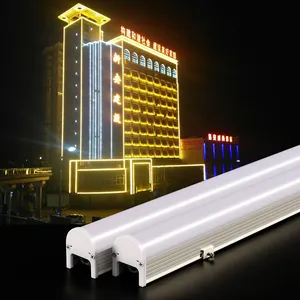 Fasade strip pencahayaan bangunan luar ruang solusi Shoppingcenter ip65 lampu profil Linear Led tahan air