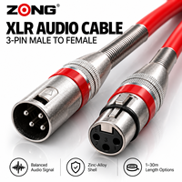 Câble de microphone XLR 3 broches mâle-femelle ZOGUO, blindé, audio équilibré, gaine PVC, 1m