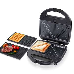 Gaufrier électrique 3 en 1, grille-pain, antiadhésif, pour Sandwich et petit déjeuner, boutonnage d'œuf Toast, gaufre, bon marché - Product Image 3