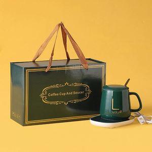 Taza Calentadora de Cerámica con Logotipo Personalizado, Taza Inteligente para Calentar Café a Temperatura Constante, Juego de Regalo en Caja - Product Image 4