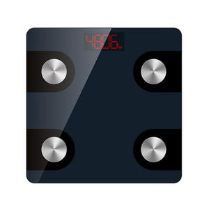 Báscula inteligente Bluetooth para grasa corporal, rectangular, en blanco y negro, alimentada por batería, para uso doméstico y comercial, Cf398ble - Product Image 1