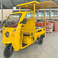Camion de nourriture électrique 60V/72V chariot de nourriture mobile à trois roues 1200W pour le marché de nuit et la vente de r