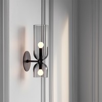 Lampe murale en verre LED moderne pour intérieur avec installation encastrée, éclairage décoratif
