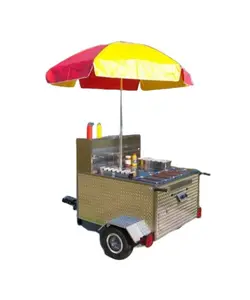 定制食品拖车小咖啡店快餐卡车拖车沙滩上的小型食品拖车