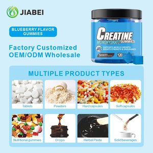 Gomitas de Creatina Monohidrato 5000mg Sin Azúcar con Sabor a Arándano para Apoyo a la Recuperación y Fuerza Muscular, Marca Privada OEM - Product Image 1