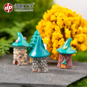Miniature Resin Treehouse Ornaments Garden Decor Cartoon Houses Indoor Outdoor Freestanding Craft Decorations - Product Image 4