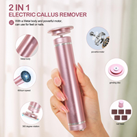Lime à pieds électrique 2 en 1 pour éliminer les callosités, pour les ongles et les pieds, avec batterie rechargeable, commande simple