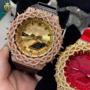 Cassa per Orologio GA2100 Serie Design Popolare con Diamanti, Cassa in Argento Sterling 925 per Uomo, Cassa per Orologio con Moissanite <span class=keywords><strong>D</strong></span> VVS Certificata GRA - Product Image 5