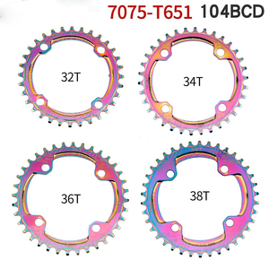 Chaîne de bicyclette colorée à 32, 34, 36 ou 38 dents, étroit et larges, accessoire pour pédalier de vtt, livraison gratuite, 104 BCD - Product Image 3