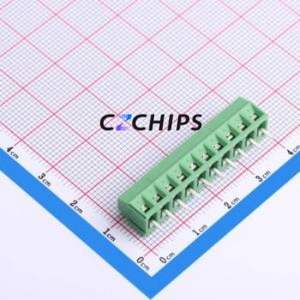 DB125-3.81-10P-GN-S Screw Terminal Block P=3.81mm Connector ( Construction: 1x10P )( Pitch: 3.81mm )( Color: Green ) - Product Image 2