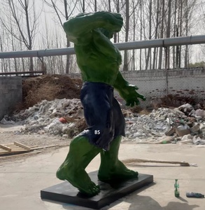 Decoración al aire libre Fibra <span class=keywords><strong>de</strong></span> vidrio Película Personaje Tamaño real Hulk Estatua para <span class=keywords><strong>la</strong></span> venta - Product Image 2