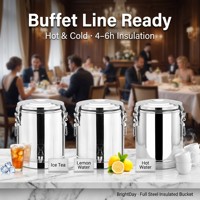 Récipient pour aliments isolé en acier inoxydable Barre Catering Food Warmer Seau thermique avec couvercle glacire pour nourritu