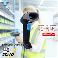 SHUNQI Lecteur de codes-barres portable 32 bits 640*480 CMOS 120FPS USB filaire ou sans fil 2.4G ou portable, codes 1D et 2D, QR Code, PDF417, etc.