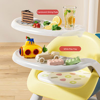 Chaise haute portable multifonctionnelle SUNNUO, nouveau design, pour enfants, avec son et fonction rehausseur de table