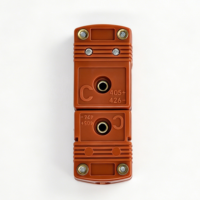 Connecteur de thermocouple industriel tungstène-rhénium de type C, en plastique rouge, mini, à tête plate, mâle-femelle, IP20, réponse rapide