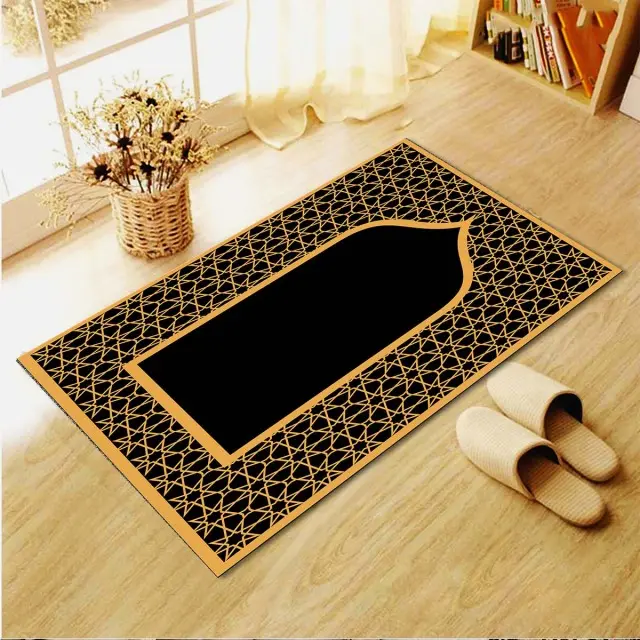 Benutzer definierte Designer Teppiche Großhandel Fußmatten Luxus Wohnzimmer Teppich Gebets matte muslimische tragbare Gebets matte