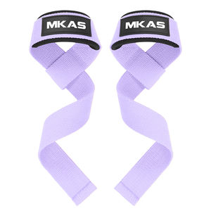 Тренировочные ремни для поднятия тяжестей MKAS, нескользящие, хлопковые, для спортзала, розовые, для тренировок, производитель ремней для ног - Product Image 1