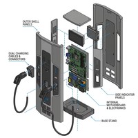 Estación de Carga para Vehículos Eléctricos Wattzing de 60kW DC EVSE 300A, Control de Aplicaciones GBT NACs, Montaje en Suelo, Nueva, Certificación CE