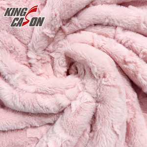 Kingcason - Venta al por Mayor de Tela de Pelo de Conejo Cepillado de Alta Calidad, Peso Medio, Diseño de Estrella en un Solo Lado, para Prendas, Mantas y Textiles para el Hogar - Product Image 2