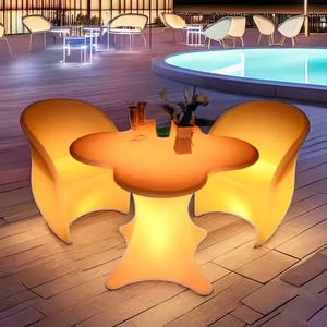 <strong>Bar</strong> Furniture Glowing Luminous Illuminated Led Table and Chair Set Outdoor Nightclub <strong>Outside</strong> Patio Led Furniture Set Event Table - Product Image 6