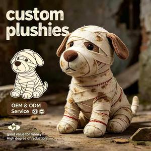 Muñeco de Peluche de Cachorro Estilo Momia, Juguete de Peluche Suave de Perro de Estilo Horror, Colección de Regalos Creativos de Halloween, Muñeco de Animal de Peluche - Product Image 1