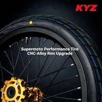 Kit de roues à rail coulissant en aluminium CNC KYZ 17 pouces, pneus multicolores anodisés, chambre à air, nouveau, montage direct pour moto électrique tout-terrain Ultra Bee