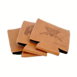 Refroidisseur de canettes personnalisé, isolant pour bière, manchon en néoprène et cuir, support pour canettes, promotion personnalisée, impression par sublimation - Product Image 3