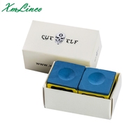 Craies de billard personnalisées Xmlinco Cue-elf - Couleurs jaune, bleu, marron - Ensemble de 2 pièces