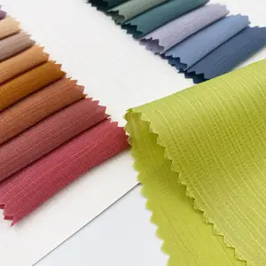 Abaya – tissu en soie texturée en polyester, crêpe, crêpe, georgette, coréen, couleur bonbon, froissé, pour robe