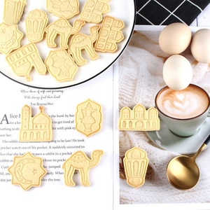 6 Pcs/set Custom <b>Bakeware</b> Cake Mold Mubarak Camel Moon Star Biscuit Mould Plastic Fondant Cookie Cutter - Product Image 2