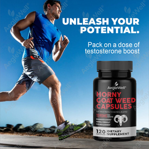Aeglewell-<span class=keywords><strong>Capsules</strong></span> d'herbe cornée de chèvre pour homme, supplément extra fort pour homme avec extrait de racine de maca noire pour l'endurance et l'énergie - Product Image 6