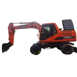 Envío Gratis, Precio Bajo, Excavadora Hidráulica de Ruedas Usada <span class=keywords><strong>Doosan</strong></span> DH150W-7, Modelo 2022, 15 Toneladas, Bomba y Motor Agrícolas en Stock - Product Image 1