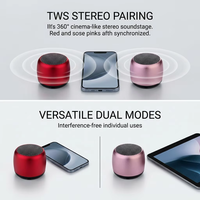 Altavoz Portátil Mini de Aleación Metálica de Fábrica, Emparejamiento Estéreo TWS, 6 Colores Opcionales, Logotipo Personalizado, Regalo Promocional