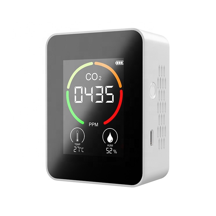 Wall Mounted Air Quality Detector Portable Carbon Dioxide Detector Real Time Reading Plastic Detector De CO2