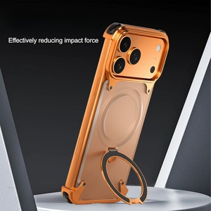 เคสโลหะแบบแม่เหล็กไร้ขอบ ด้านหลังแบบด้านโปร่งแสง สำหรับ iPhone 17 Pro Max, เคสอะลูมิเนียมพรีเมียมสำหรับ iPhone 17 - Product Image 4