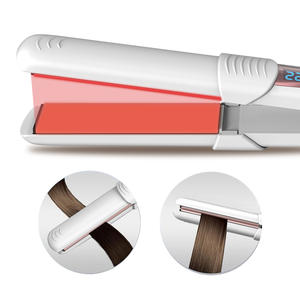 مكواة شعر كهربائية جديدة ثلاثية الأبعاد بتصميم عائم ودوران 360 درجة، 2 في 1 للتمليس والتجعيد مع شاشة لعرض درجة الحرارة للاستخدام المنزلي - Product Image 5