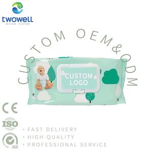 Vücut temizliği için kalın tek kullanımlık % ıslak mendiller özel logo organik bebek su mendilleri - Product Image 1