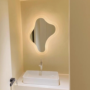 Miroir mural décoratif en acrylique en forme de nuage simple, décoration créative pour salle à manger, miroirs décoratifs en forme d'<span class=keywords><strong>art</strong></span> - Product Image 3