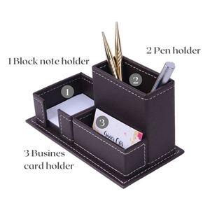 Luxury Large Desk Organizer Set Office Supplies with Mesh Metal Includes Desktop <b>Pad</b> Mouse <b>Pad</b> Stationery-Leather Desk Set - Product Image 5
